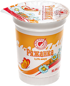 Ряжанка МОЛОЧНИЙ ВІЗИТ 3,2%, стакан 200г